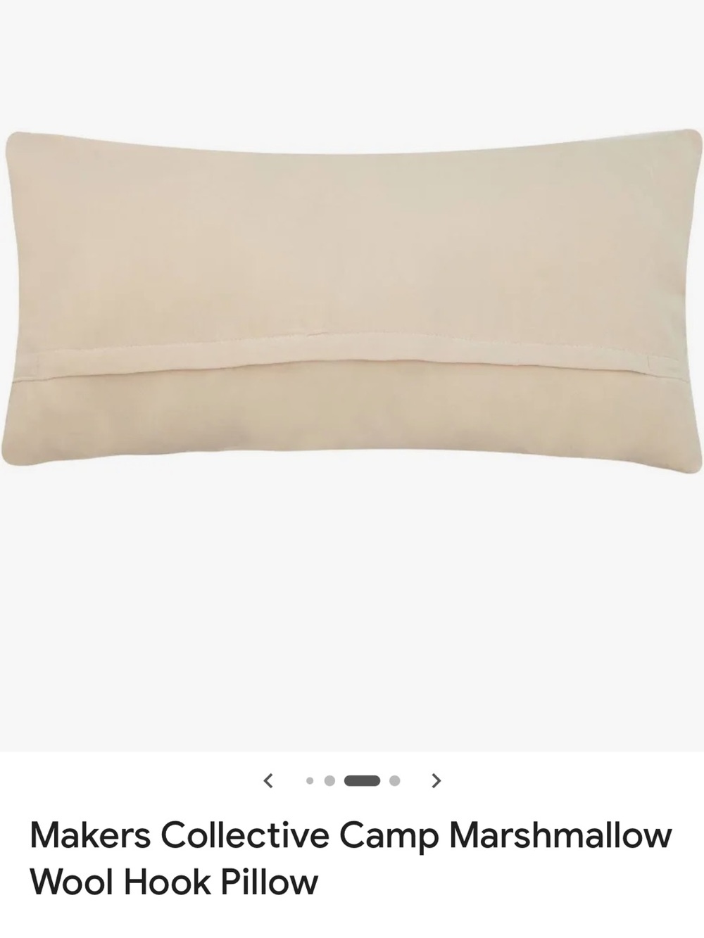 NWT Makers Collective CAMP Hooked Lumbar Pillow 9” x 18” - Picture 10 of 12